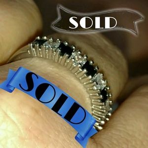 SOLD💐Onyx and CZ ring